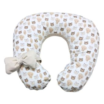 Almohada de Lactancia y Estimulación 5 en 1 Beige Ositos Maternelle