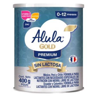 Alula Gold Sin Lactosa Premium Polvo 400gr