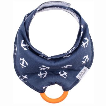Babero Bandana con Mordedor de Aprendizaje Azul - Dr. Brown's