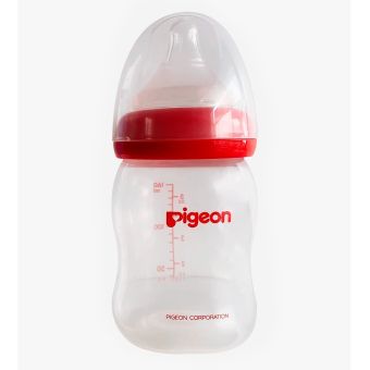 Biberón Boca Ancha Softouch PeristálticPlus 5oz Rojo - Pigeon