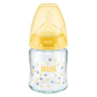 Biberón First Choice+ de Vidrio 120ml 0-6 Meses Niña Amarillo - NUK
