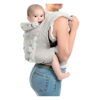 Canguro Mochila Ergonómica 4 en 1 Animales Plomo Gris Maternelle