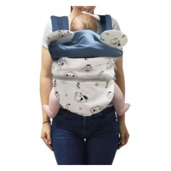 Canguro Mochila Ergonómica Evolutiva 4 en 1 Acero Nubes Maternelle