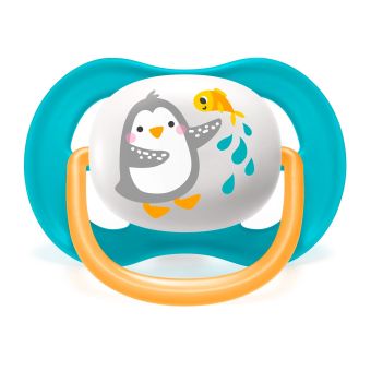 Chupón AVENT Ultra Air Pingüino Turquesa 6 a 18 Meses