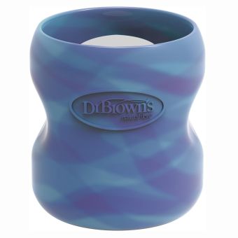 Funda de Biberón de Vidrio 5oz/150ml Boca Ancha Azul Glow Brillo en la Oscuridad - Dr. Brown's