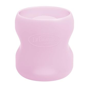 Funda de Biberón de Vidrio 5oz/150ml Boca Ancha Rosa Pastel - Dr. Brown's