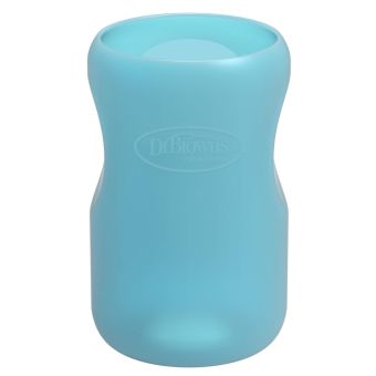 Funda para Biberón de Vidrio Boca Ancha 9oz/270ml Azul - Dr. Brown's