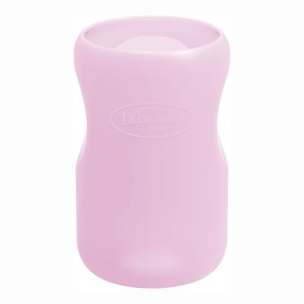 Funda para Biberón de Vidrio Boca Ancha 9oz/270ml Rosa Pastel - Dr. Brown's