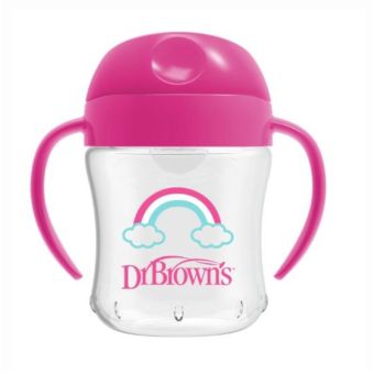 VASO DE TRANSICIÓN CON BOQUILLA SUAVE 6OZ VARIOS COLORES – DR BROWNS