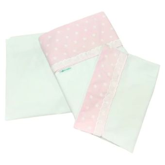 Juego de Sábanas para Pack and Play Estrellas Rosado Maternelle