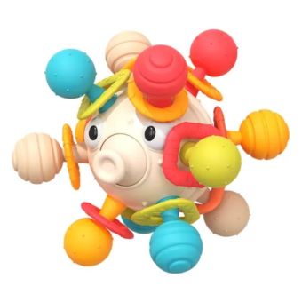 Juguete Sonaja Mordedor Sensorial (Pez Globo)