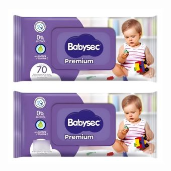 Pack 02 Toallitas Húmedas Babysec Premium Aloe Vera