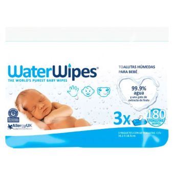 Pack Toallas Húmedas WaterWipes - Pack 3 UN