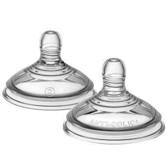Pack x2 Tetina Closer to Nature Advanced Anticolic Flujo Medio 3M+ - Tommee Tippee