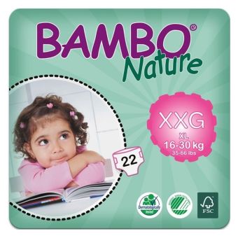 Pañal Bambo Nature Talla XXG 22 unid