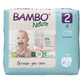 Pañales Bambo Nature Pequeños Talla S 30 unid