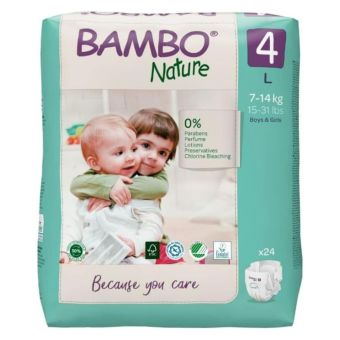 Pañales Bambo Nature Talla L - Bolsa 24 UN