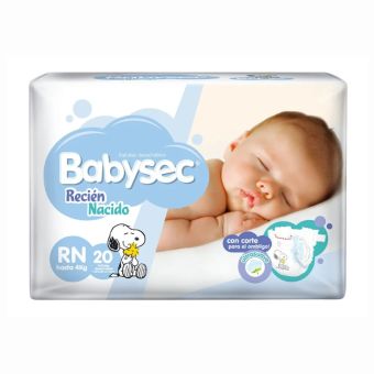 Pañales para Bebé BABYSEC Recién Nacido Paquete 20un