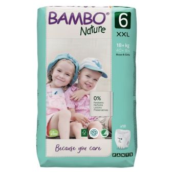 Pañales Tipo Pants Bambo Nature Talla XXL 18un