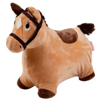 Saltarín de Peluche Inflable +18meses Caballo Marrón