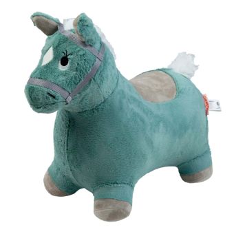 Saltarín de Peluche Inflable +18meses Caballo Verde