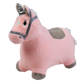 Saltarín de Peluche Inflable +18meses Unicornio Rosa