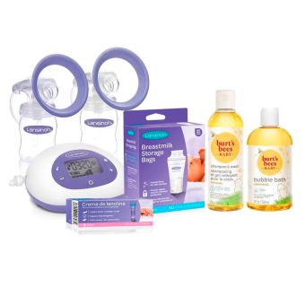 Extractor Eléctrico + Bolsas de Almacenamiento + Lanolina + Shampoo Lansinoh