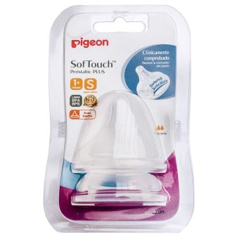 Tetina Peristaltic PLUS Boca Ancha "S" (Pack de 2) - Pigeon