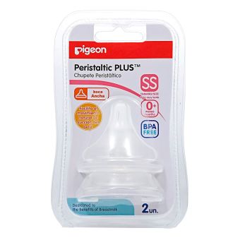 Tetina Peristaltic PLUS Chupete Boca Ancha SS X2 UND - Pigeon