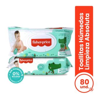 Toallitas Húmedas FisherPrice Limpieza Absoluta 80 unid