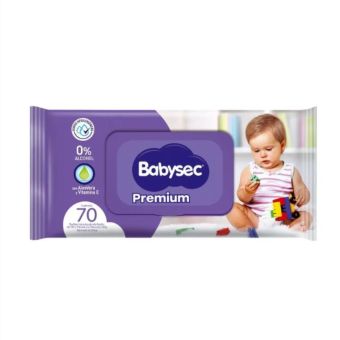 Toallitas Húmedas Premium BABYSEC Paquete 70un